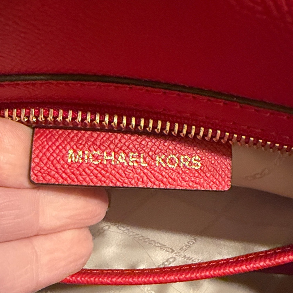 Michael Kors Cherry Red Satchel - Picture 8 of 13